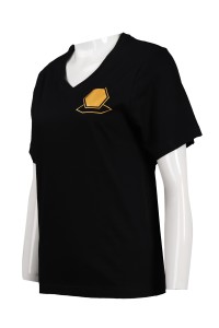 T887 custom made black printed logoT shirt T-shirt manufacturer